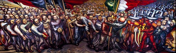 Mural "Del Porfirismo a la Revolución" de David Alfaro Siqueiros