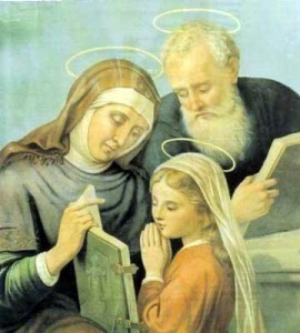 Santa Ana y San Joaquín con la Virgen María