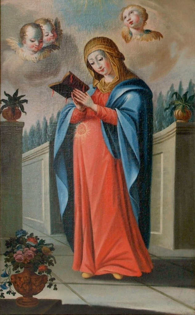 La Virgen María encinta